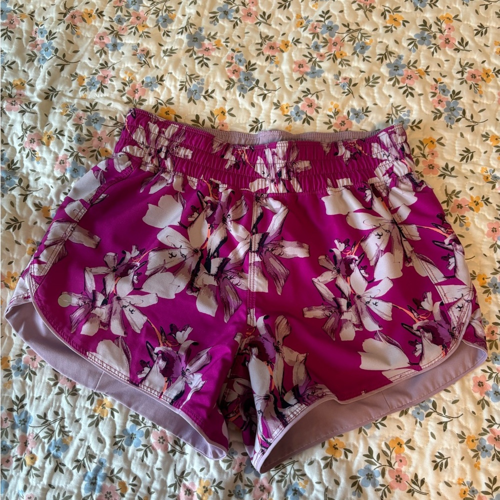 Floral Pink Athletic Shorts